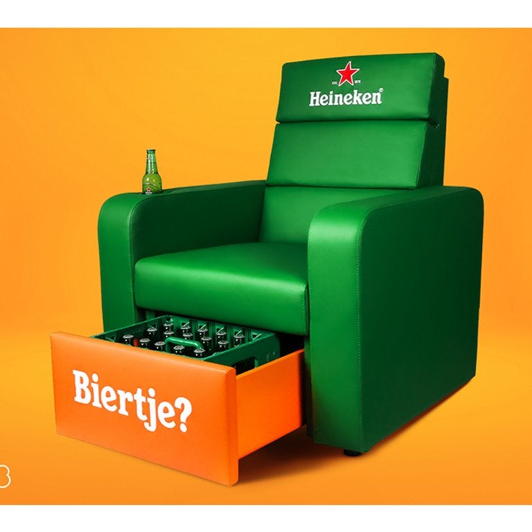 Heineken stoel, Ophalen, Zo goed als nieuw, 75 tot 100 cm, 50 tot 75 cm