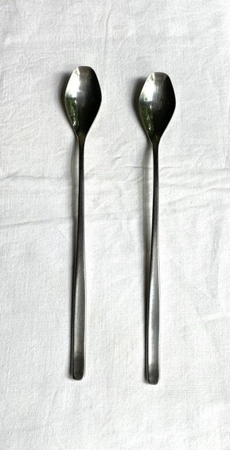Altosil Bastet 2 Lattelepels / Sorbetlepels 22 cm, Ophalen of Verzenden, Zo goed als nieuw, Rvs of Chroom, Los bestek