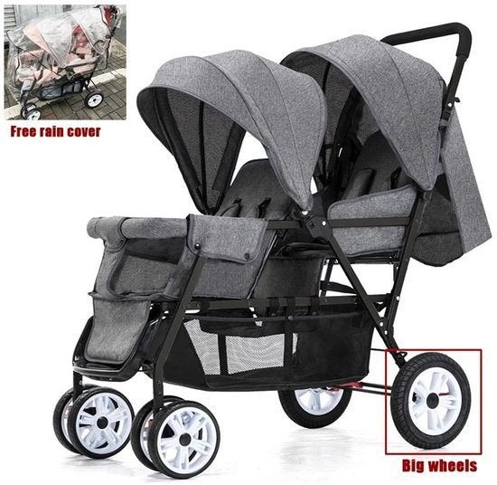 Duo twin buggy kinderwagen (Nieuw in doos), Kinderen en Baby's, Buggy's, Ophalen of Verzenden, Zo goed als nieuw, Overige merken