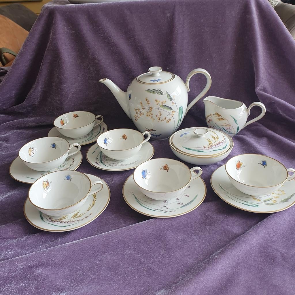 Vintage theeservies Heinrich H&C Selb Bavaria 'Sommer', Antiek en Kunst, Ophalen of Verzenden