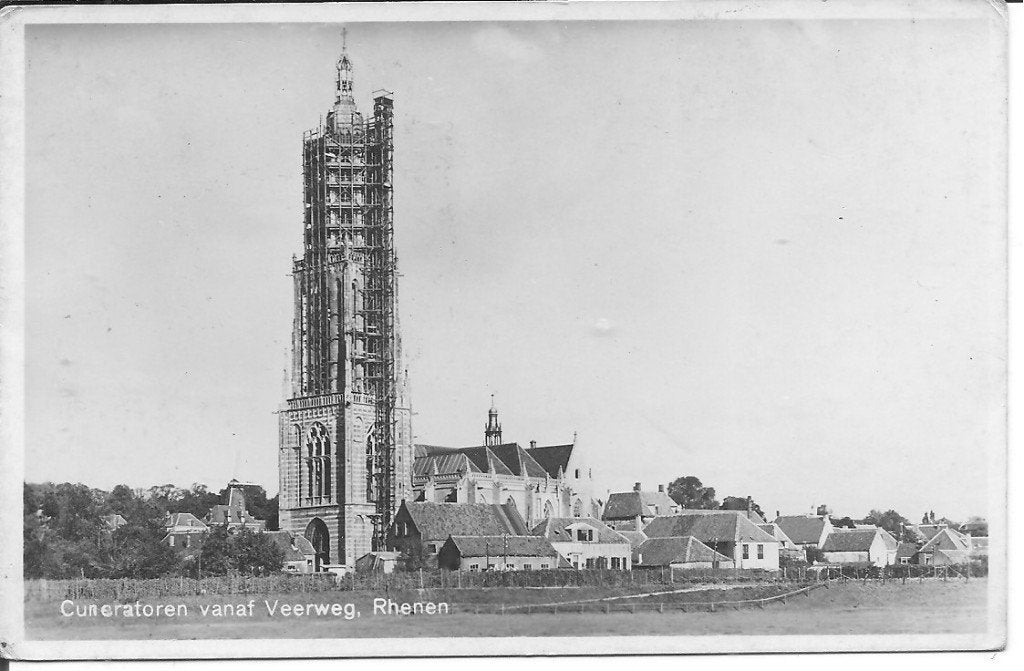 Oude Ansichtkaart Cuneratoren vanaf Veerweg, Rhenen, Verzamelen, Ophalen of Verzenden, 1940 tot 1960, Ongelopen, Utrecht
