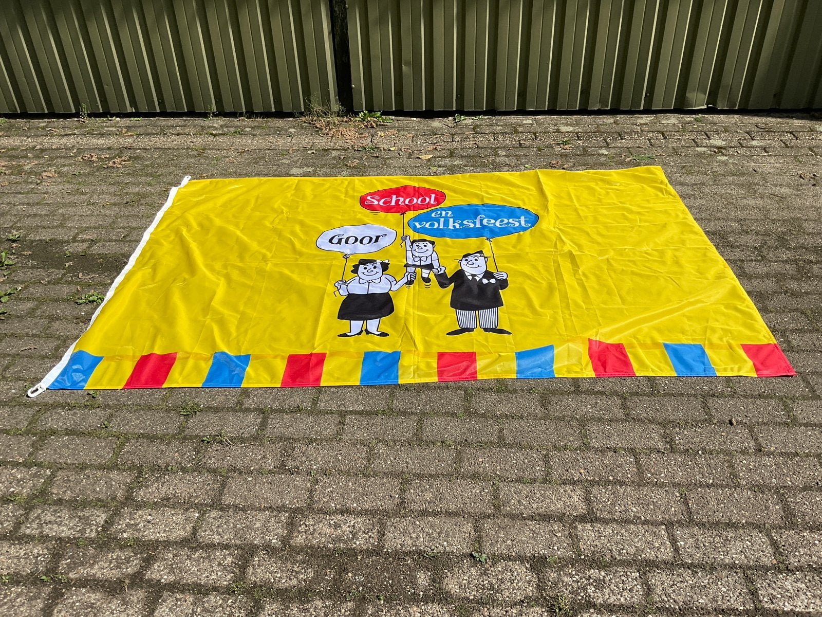 Schoolfeest vlag groot   Goor, Diversen, Ophalen of Verzenden