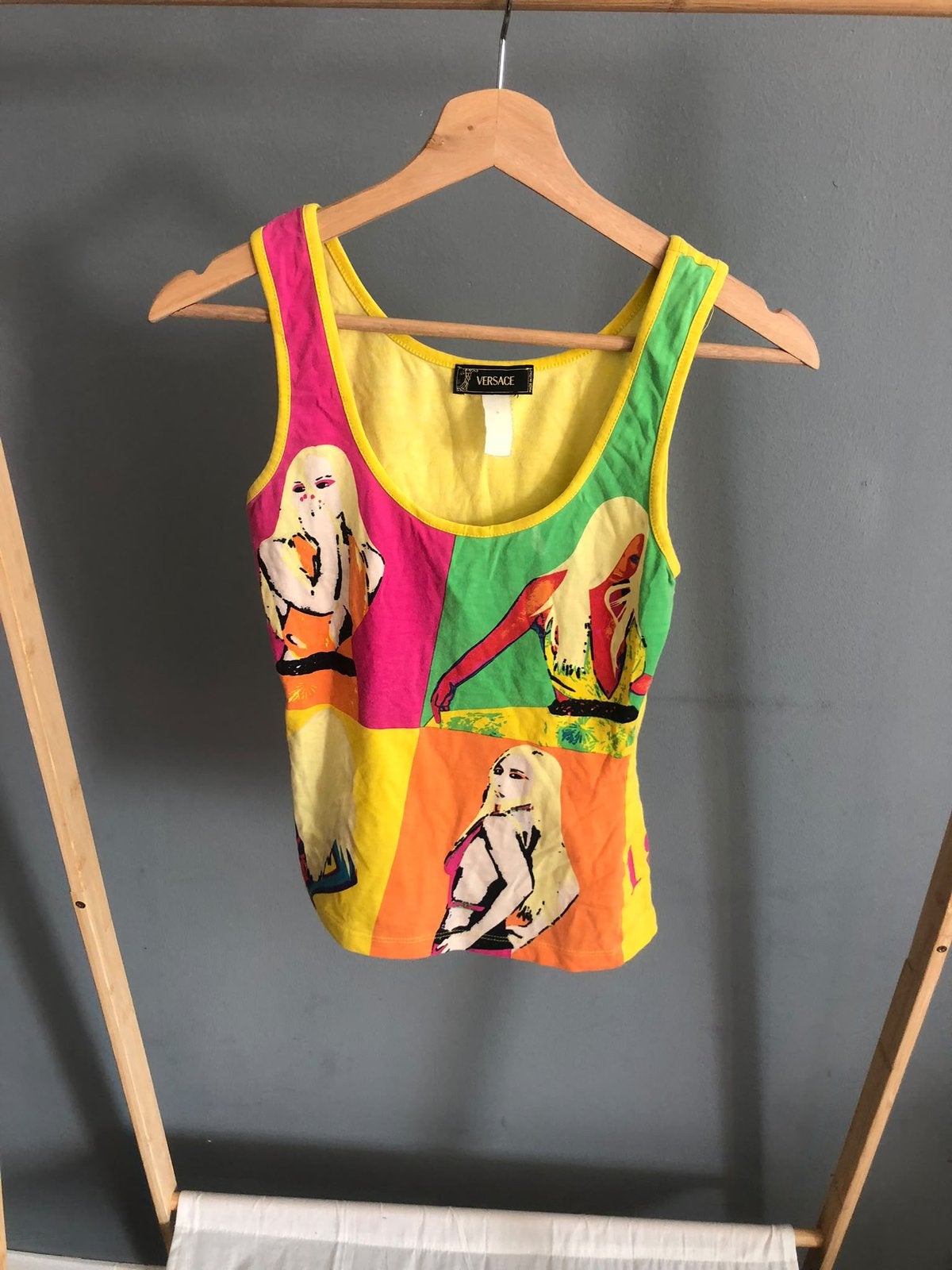 Vintage versace top, Ophalen of Verzenden, Zo goed als nieuw, Zonder mouw