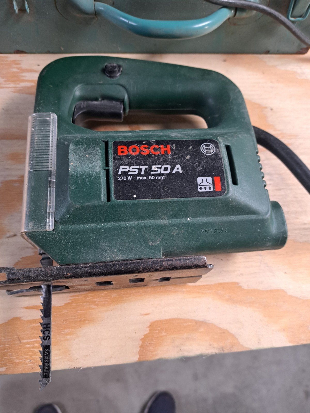Bosch PST 50 A Decoupeerzaag met Zaagbladen, Gebruikt, Decoupeerzaag, Ophalen of Verzenden, 30 tot 70 mm