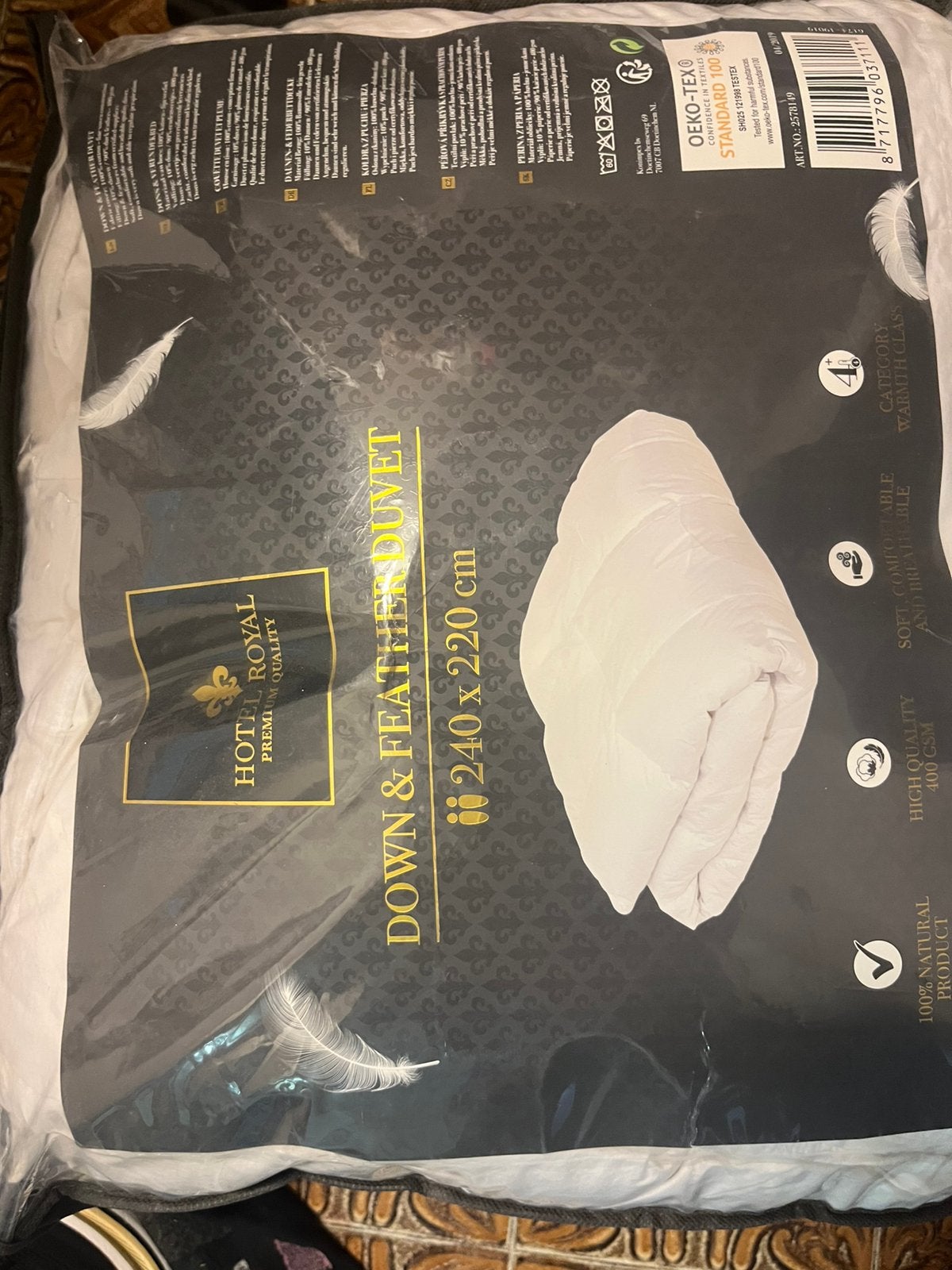 Duck feather Duvet, Ophalen, Zo goed als nieuw, Tweepersoons, 220 cm