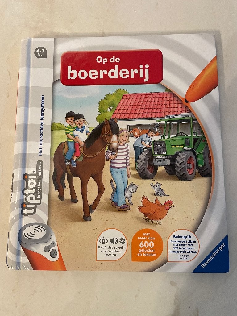 Tiptoi boek van Ravensburger “Op de boerderij”., Kinderen en Baby's, Ophalen of Verzenden, Gebruikt, Met geluid