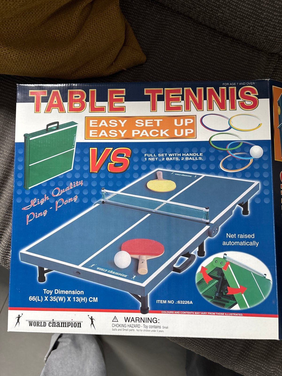 Draagbare Tafeltennistafel - Compact & Compleet Set, Ophalen of Verzenden, Zo goed als nieuw, Tafel Indoor, Inklapbaar