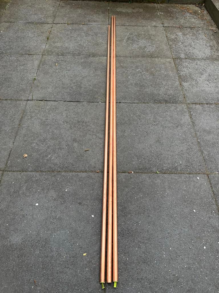 Roodkoper buis 22 mm - totaal 7,30 meter, Doe-het-zelf en Verbouw, Buizen en Afvoer, Ophalen, Overige materialen, 2 tot 4 meter