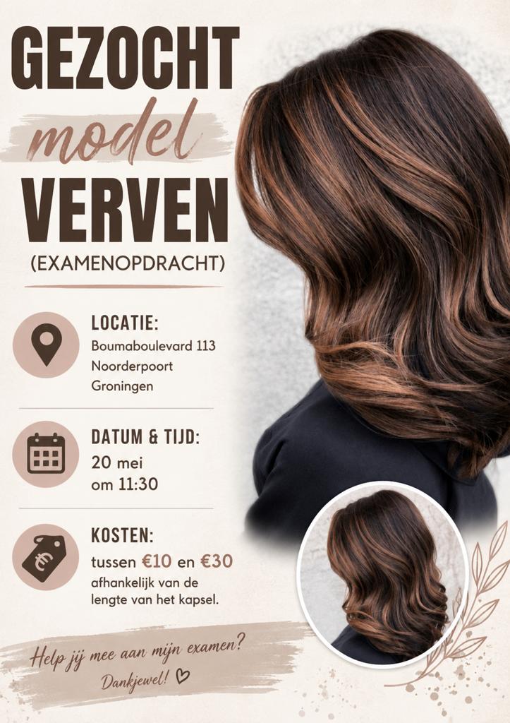 Verf model gezocht!, Vacatures, Vacatures | Modellen, 33 - 40 uur, Overige niveaus, Vanaf 10 jaar, Overige vormen