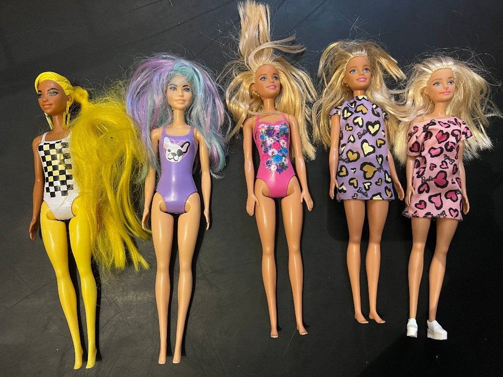 Barbie lotje barbiepoppen badkleding poppen pruik haarstuk, Ophalen of Verzenden, Zo goed als nieuw, Barbie