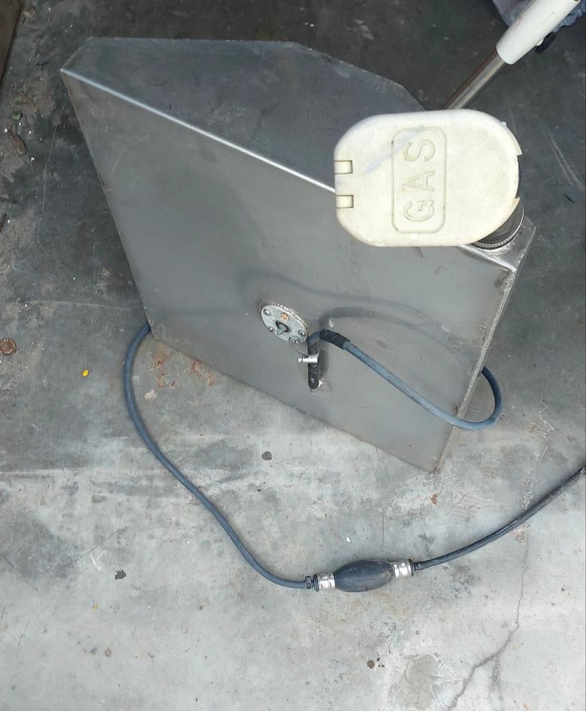 RVS Benzinetank 50x50x15cm voor RIB en boten, Ophalen, Gebruikt, Motor en Techniek