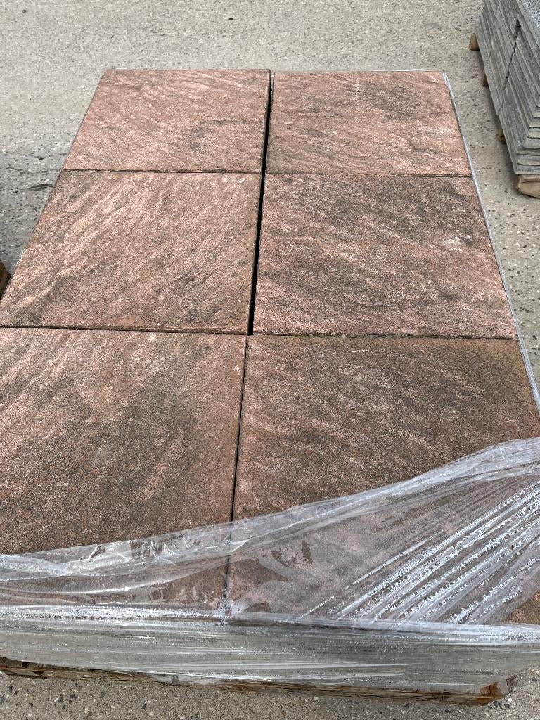 Nr. 0032 Restpartij gebruikt tegels 40x40x4 78 st = 12,48 m², Tuin en Terras, Tegels en Klinkers, Ophalen, Gebruikt, Beton, Terrastegels