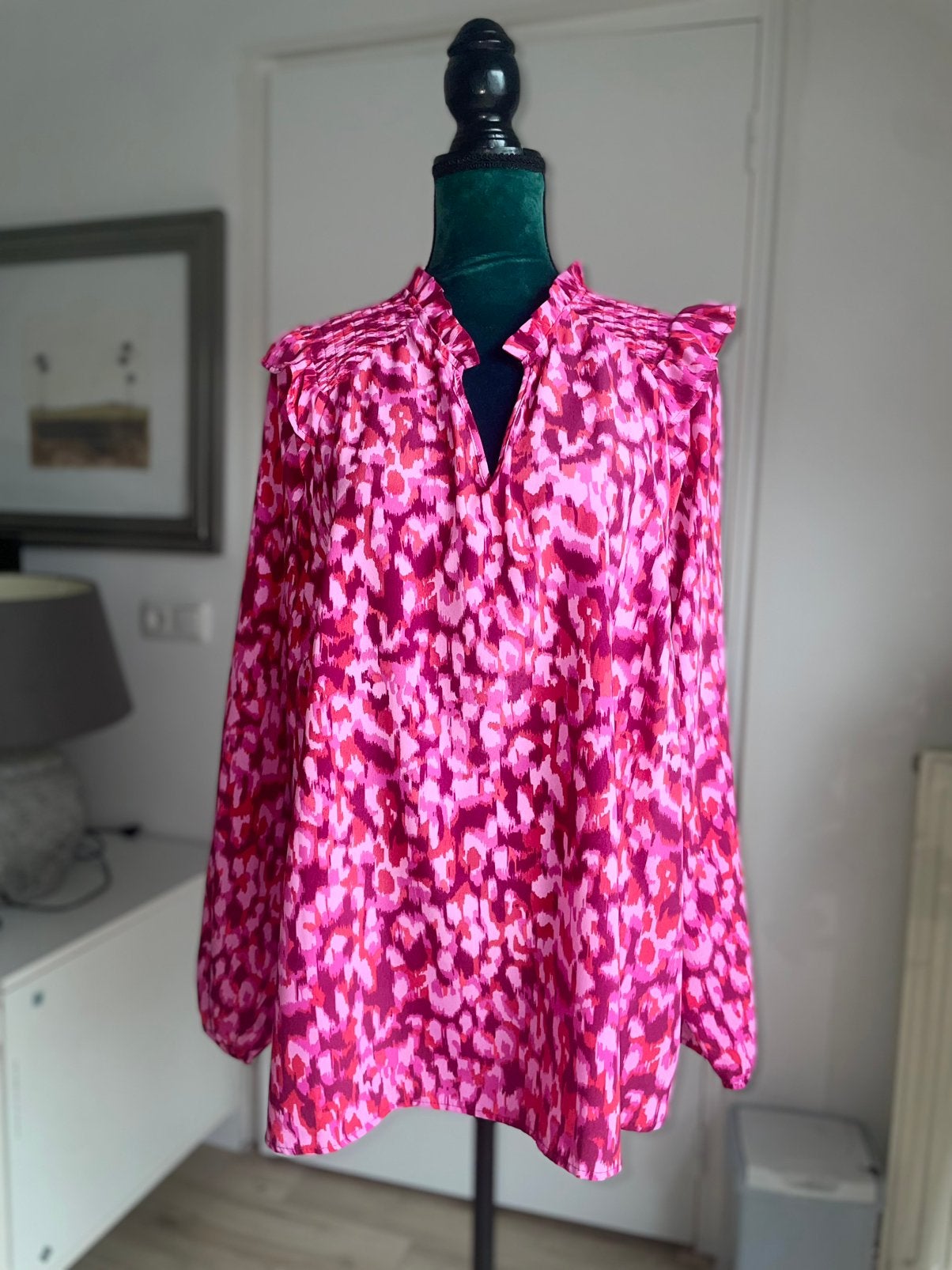 Fleurige blouse ms mide maat 46, Ophalen of Verzenden, Zo goed als nieuw, Maat 46/48 (XL) of groter