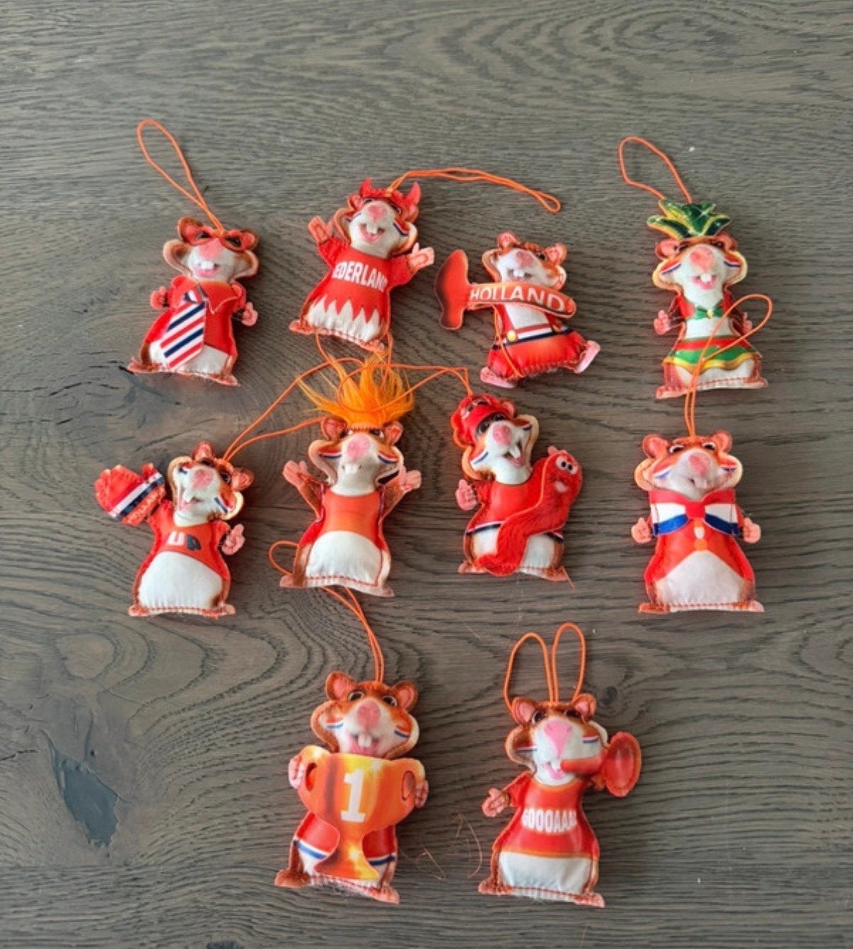 Verzameling van 10 Hamster WK/EK Oranje Hangers, Ophalen of Verzenden, Zo goed als nieuw