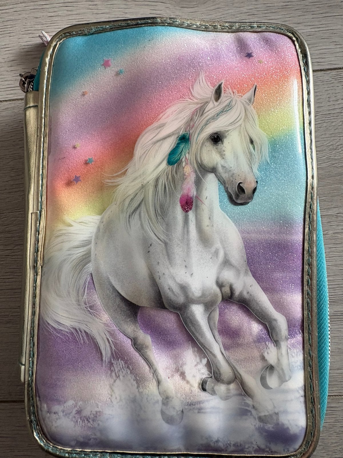 Miss melody etui met inhoud paarden, Ophalen of Verzenden, Gebruikt