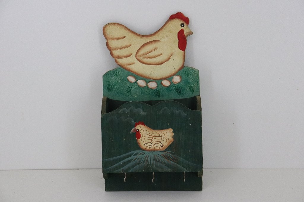 Landelijke Houten Brievenhouder & Sleutelrekje, Ophalen of Verzenden