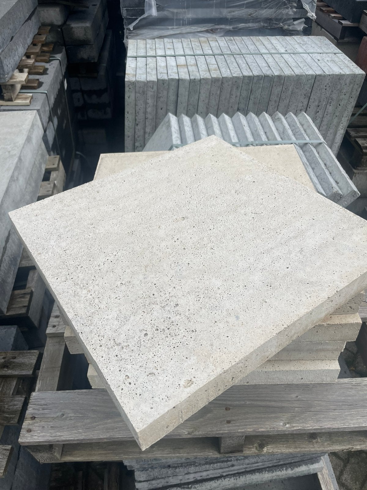 6 stuks Oud Hollandse tegels 50x50x5cm Creme RESTPARTIJ, Ophalen, Nieuw, Beton, Terrastegels
