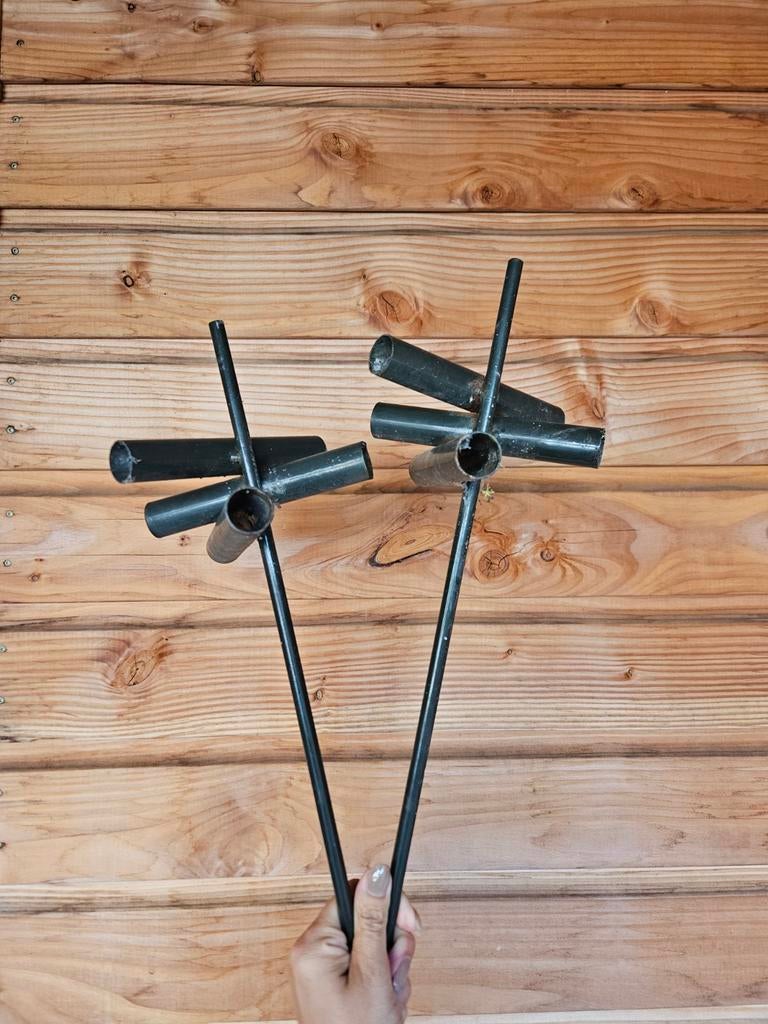 Metalen koppelstukken voor leibomen / bamboe raster (set), Ophalen, Gebruikt, Minder dan 180 cm, Overige typen