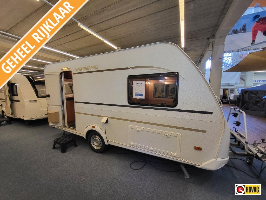 Weinsberg CaraOne 420 QD; met Unico Verona, Caravans en Kamperen, Overige merken, Schokbreker, Bedrijf, Treinzit