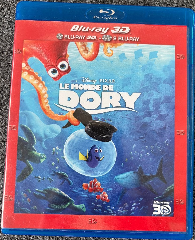 Finding Dory Blu-ray 3D – 3 Disc Edition – French/English, Gebruikt, Ophalen of Verzenden, Frans, Frans