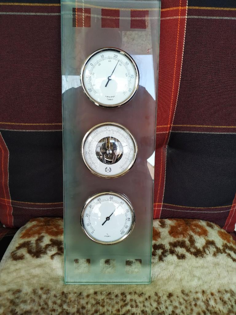 Matglazen combibarometer, Ophalen of Verzenden, Zo goed als nieuw, Weerstation