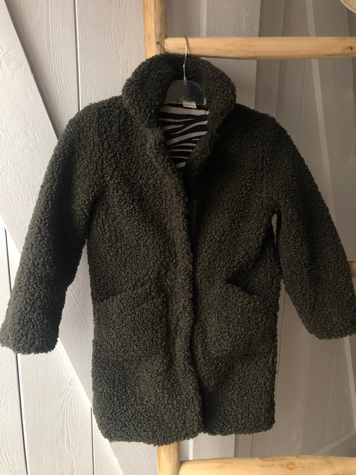 Warme teddy jas groen maat 122/128 HEMA, Ophalen of Verzenden, Zo goed als nieuw, Meisje, Jas