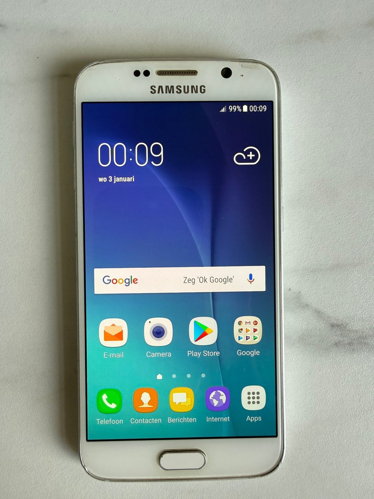 Witte Samsung Galaxy S6, Telecommunicatie, Mobiele telefoons | Samsung, Gebruikt, Wit, Ophalen of Verzenden, Galaxy S2 t/m S9