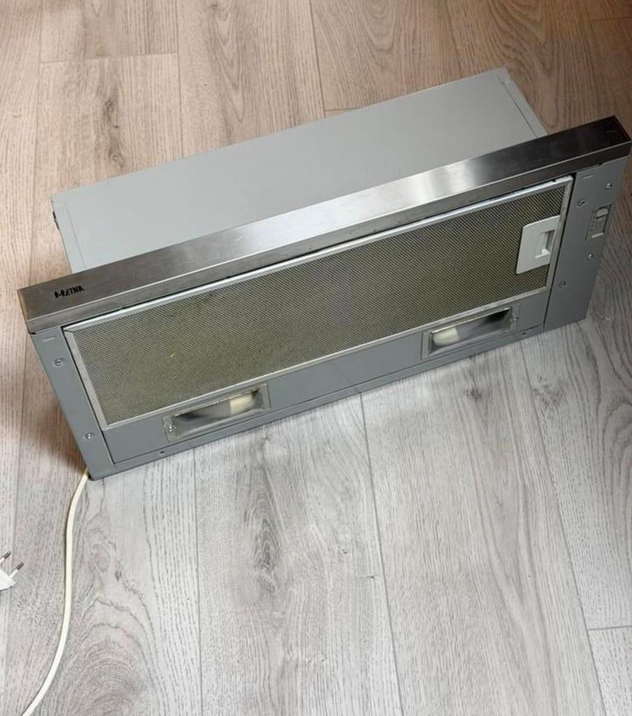 ETNA AV560RVS - Vlakscherm uitschuifbare afzuigkap - 60 cm, Witgoed en Apparatuur, Afzuigkappen, Ophalen of Verzenden, Zo goed als nieuw