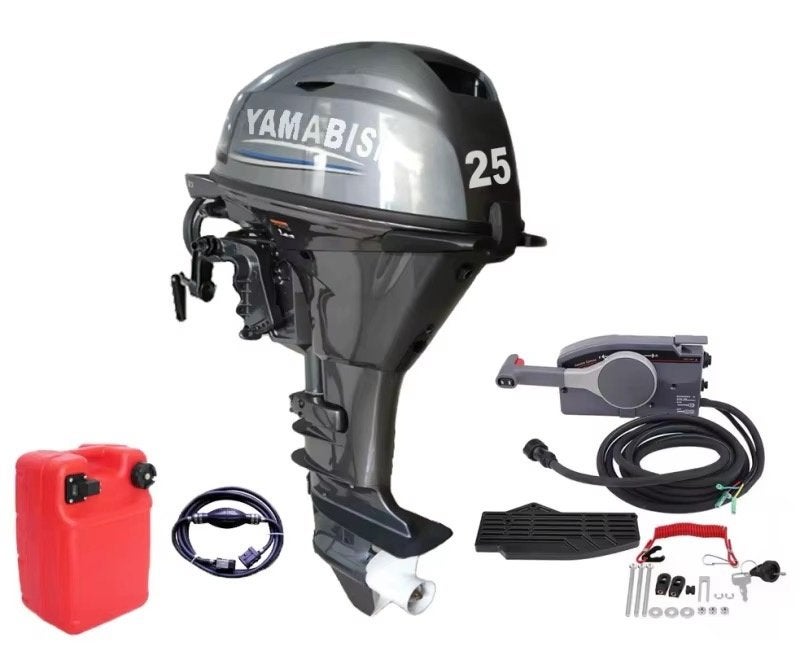 NIEUW: YAMABISI 4-Takt buitenboordmotor 6PK 9,8PK 15PK 25PK, Ophalen, 10 tot 30 pk, Met afstandsbediening, Nieuw