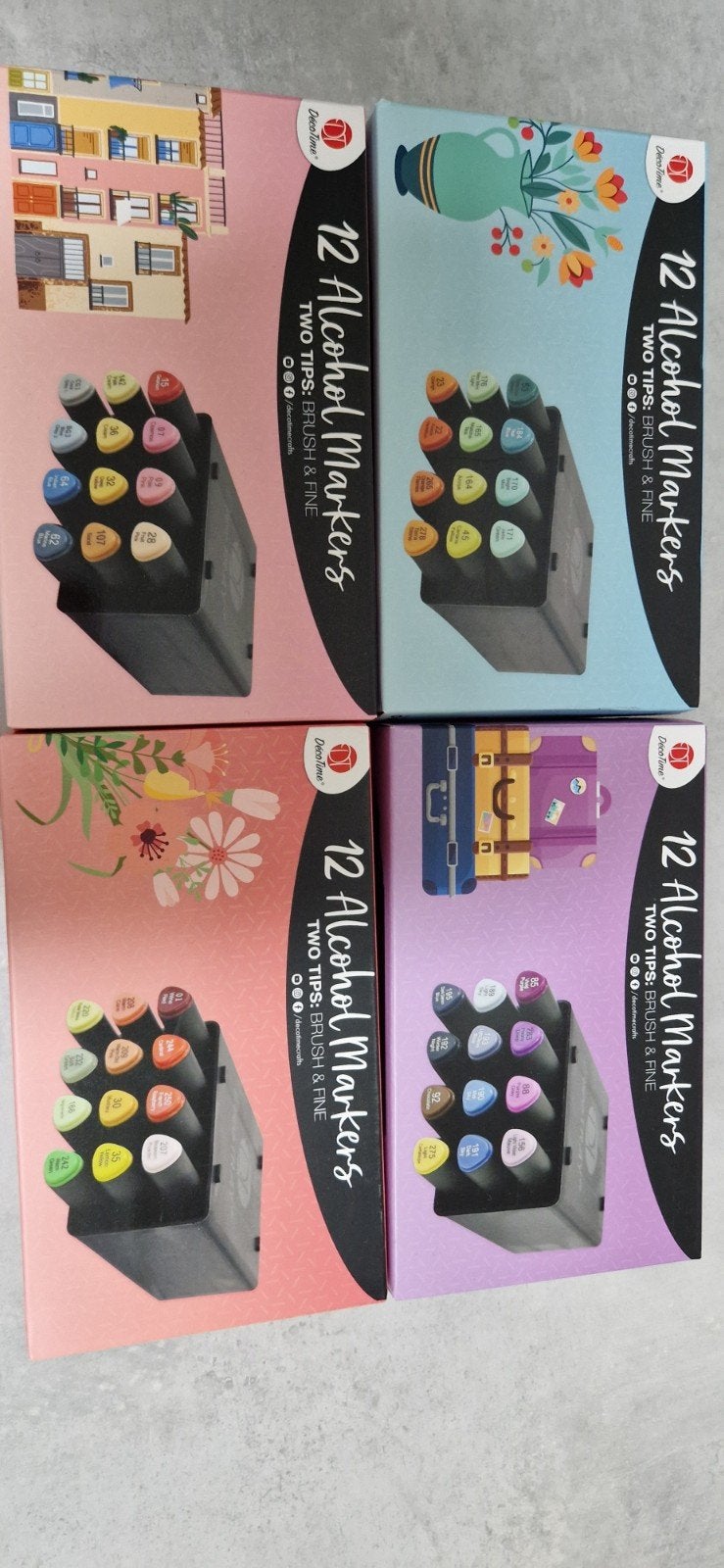 DecoTime Alcohol Markers Set - 48 Stuks, Ophalen of Verzenden, Zo goed als nieuw, Potlood of Stift