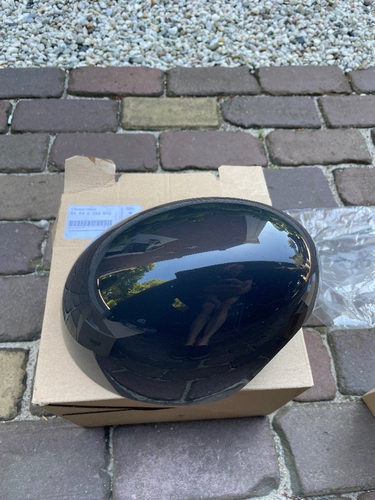 Mini spiegelkappen thundergrey met., 2 stuks, Auto-onderdelen, Ophalen of Verzenden, Gebruikt, Mini