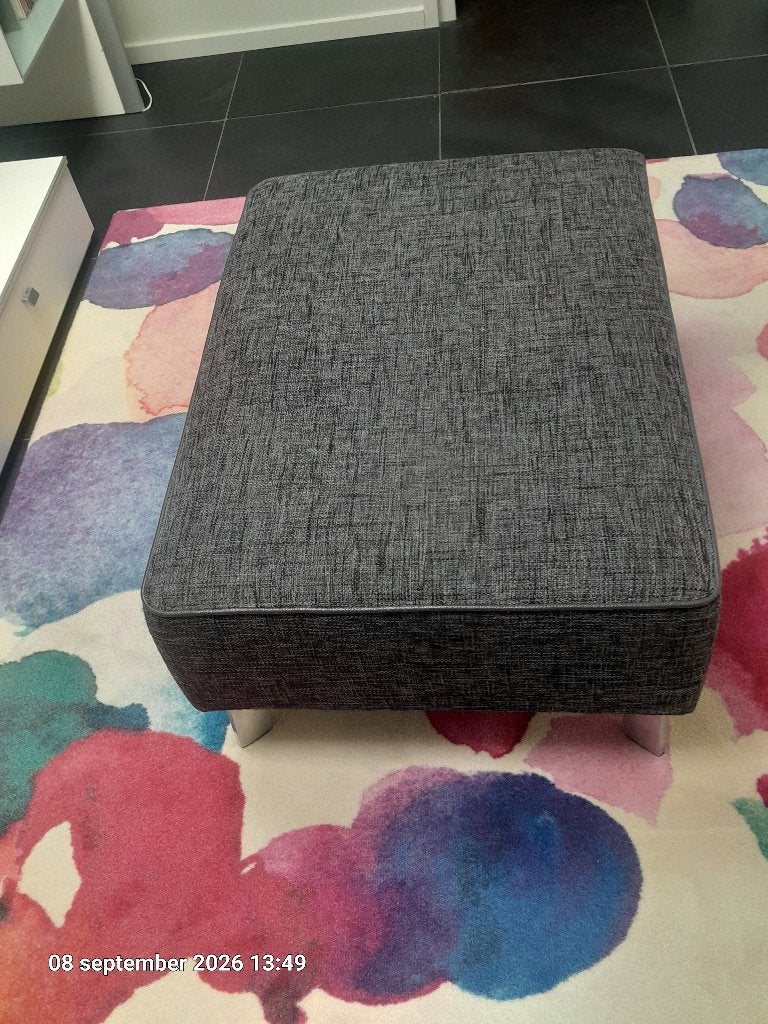 Hocker, Modern design, Zo goed als nieuw, Stof, Rechthoekig