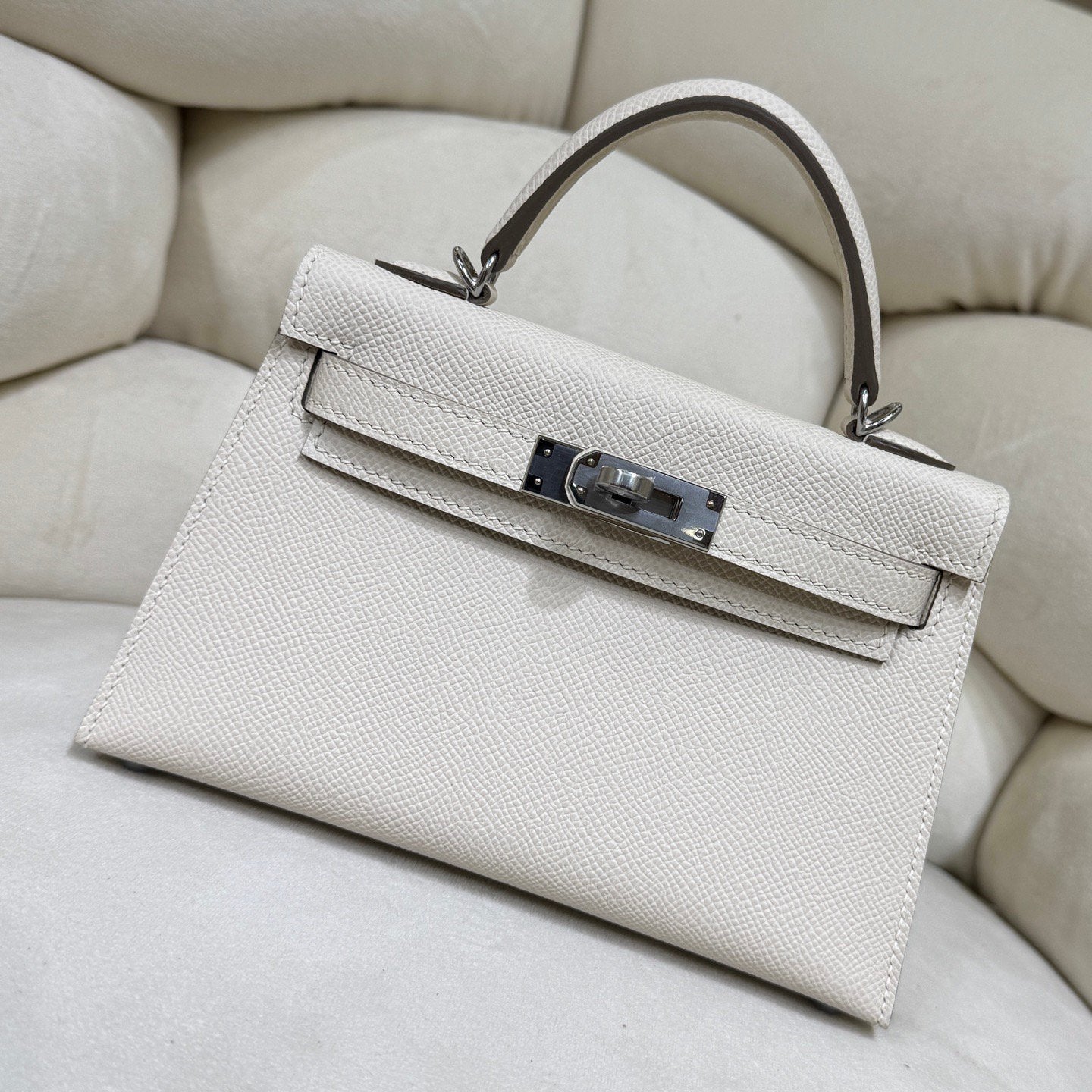 Hermes Kelly Mini, Sieraden, Tassen en Uiterlijk, Tassen | Damestassen, Verzenden, Nieuw, Wit, Handtas