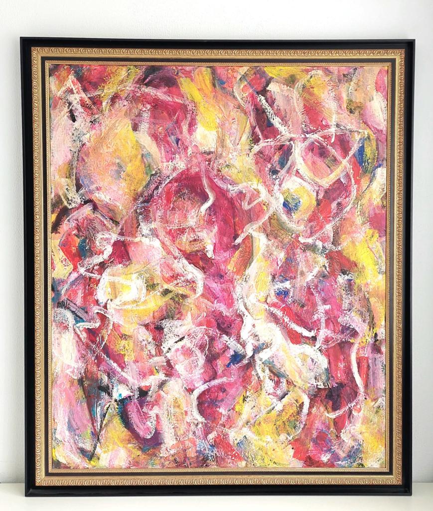 GROOT Schilderij CHRISTINE SPIERINGS Amsterdam 1984, Antiek en Kunst, Ophalen