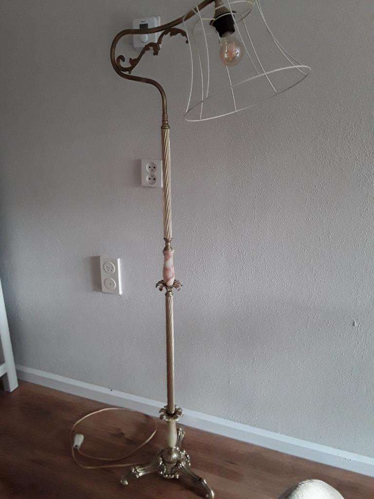 Vintage messing vloerlamp, Huis en Inrichting, Lampen | Vloerlampen, Ophalen
