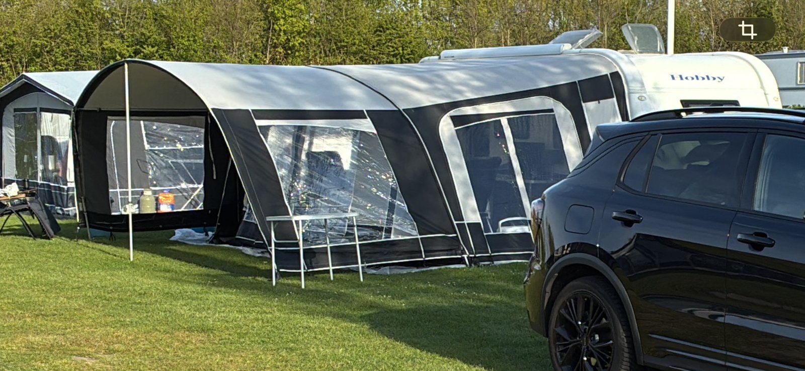 Unico Milaan 320 Voortent,luifel deluxe,kuipzeil,zonneluifel, Caravans en Kamperen, Ophalen of Verzenden, Zo goed als nieuw, Tot en met 4