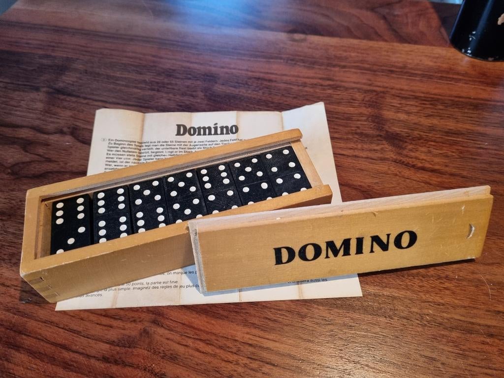 Houten dominospel, Ophalen of Verzenden