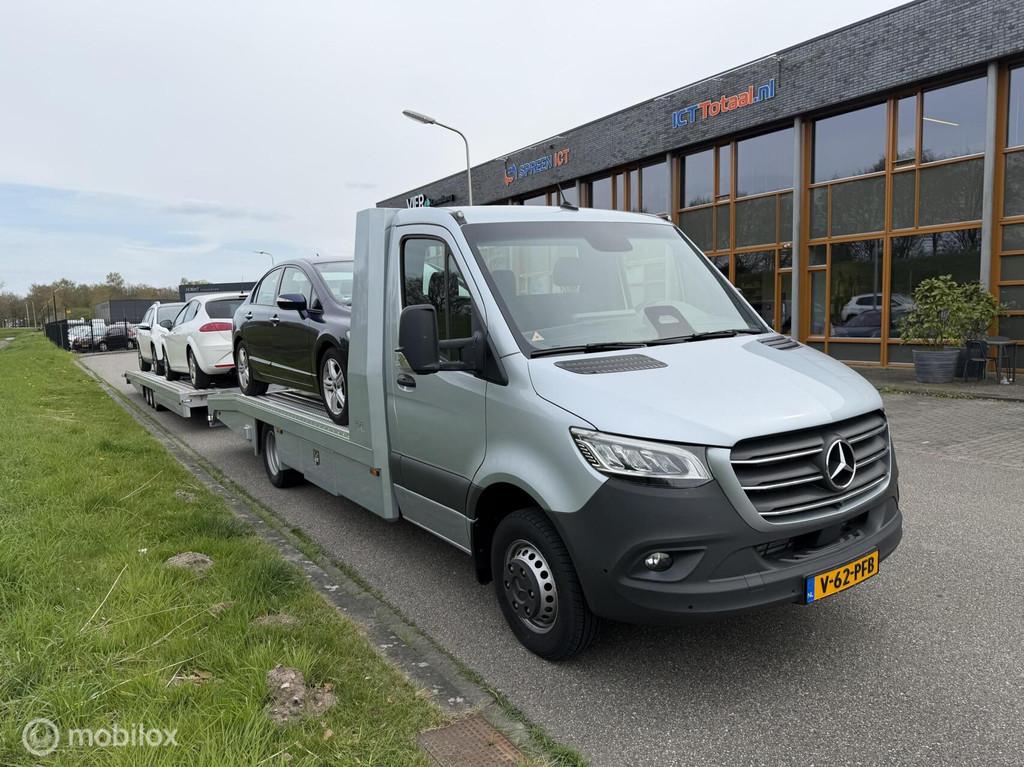 Mercedes Sprinter bestel 319 CDI L3 tijhof oprijwagen nieuw, Automaat, Stof, Gebruikt, Euro 6
