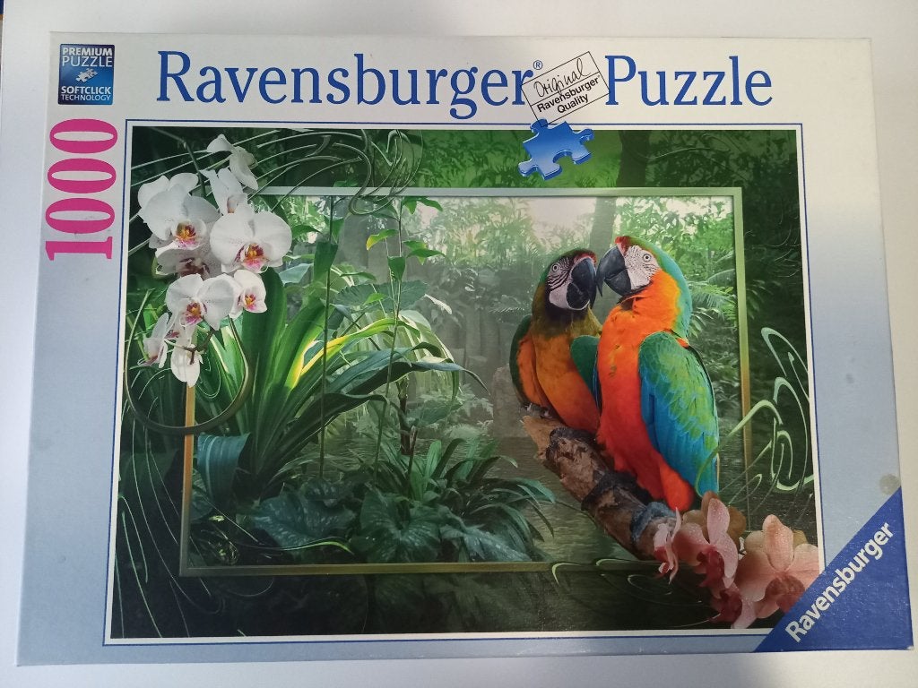 * Puzzel Ravensburger Papegaaien in de jungle 1000 st *, Ophalen of Verzenden, 500 t/m 1500 stukjes, Zo goed als nieuw, Legpuzzel