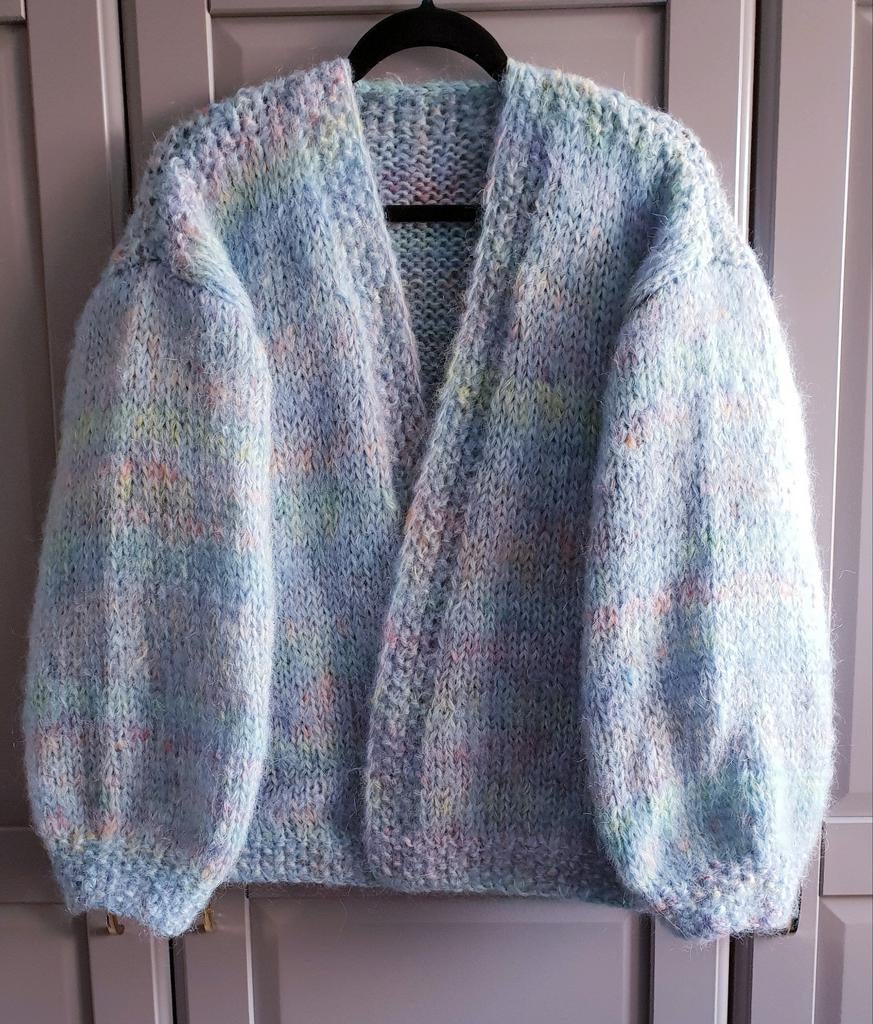 Nieuw handgemaakt mohair vest, een maat, Ophalen of Verzenden, Nieuw, Maat 46/48 (XL) of groter, Blauw