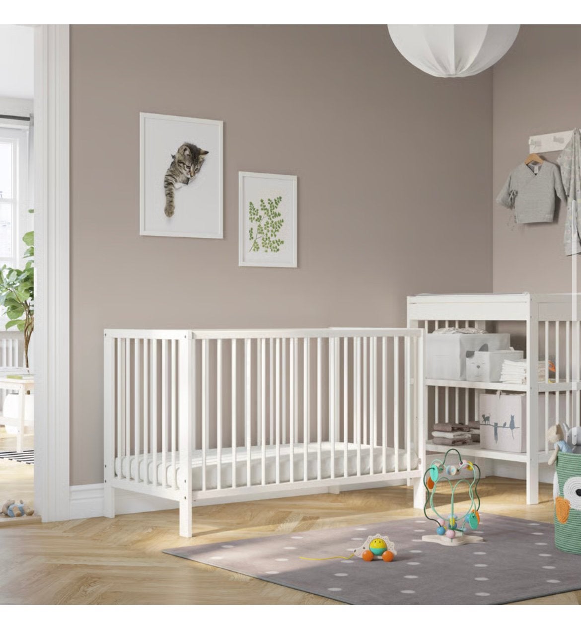Ikea GULLIVER kinderbedje+matras, matrasbeschermer, hoeslak, Kinderen en Baby's, Kinderkamer | Complete kinderkamers, Ophalen of Verzenden