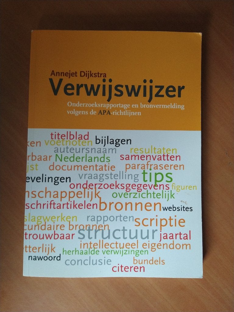 Dijkstra, Annejet. Verwijswijzer, Ophalen of Verzenden, Alpha, Zo goed als nieuw, HBO