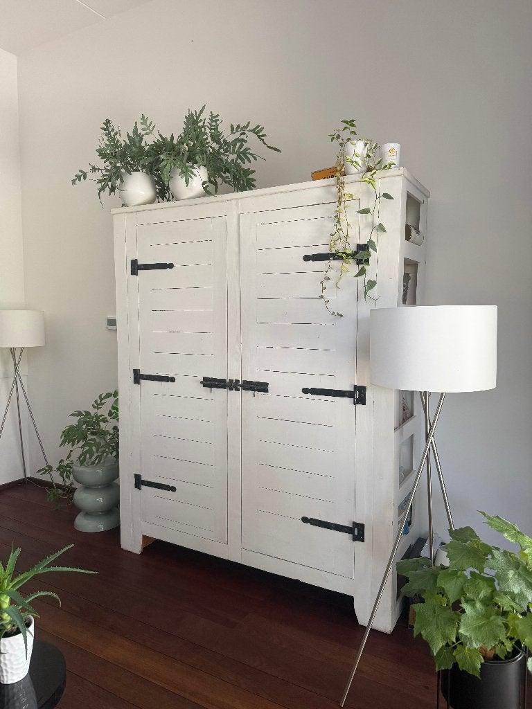 Witte (kleding)kast met planken en hangsysteem, Ophalen, Gebruikt, Landelijk