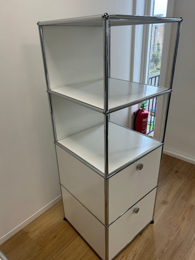 USM Haller kast vitrinekast chroom design modern, Huis en Inrichting, Zo goed als nieuw, Nvt, 25 tot 50 cm, Nvt