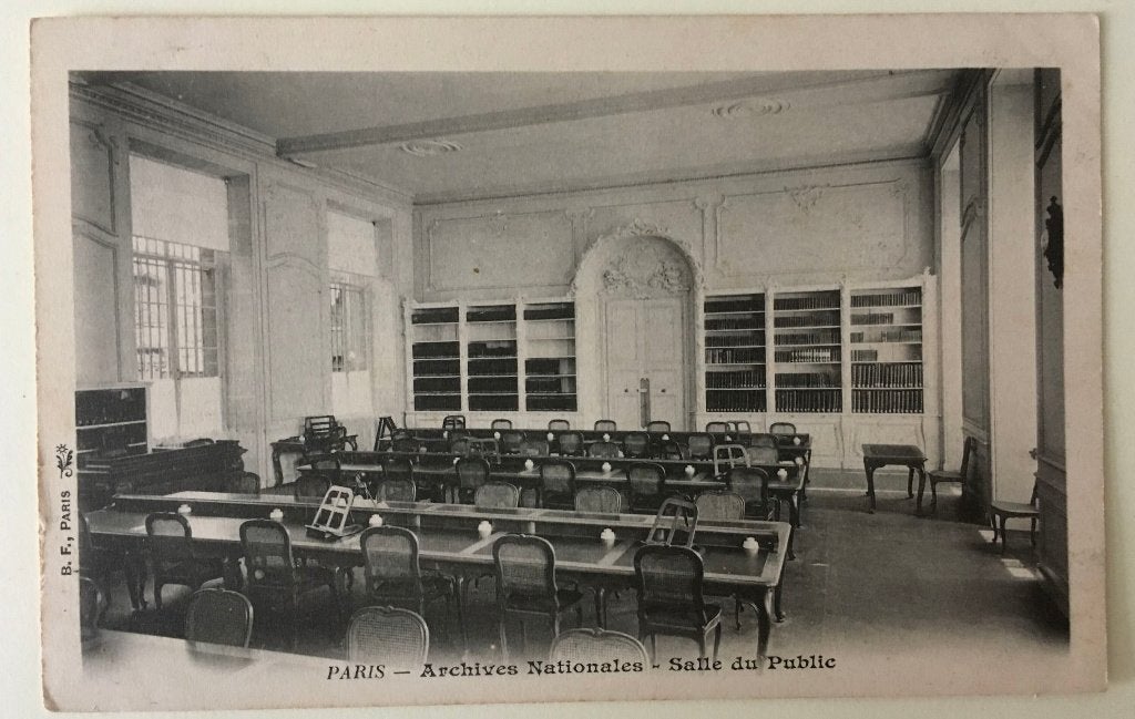 Prentbriefkaart: Parijs Archives Nationales Salle de Public, Ophalen of Verzenden, 1920 tot 1940, Ongelopen, Overige thema's