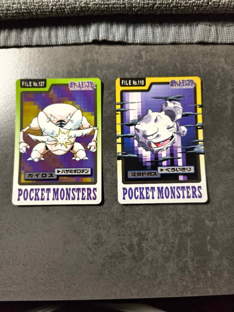Pokemon Bandai Carddass Pinsir & Weezing, Verzenden, Gebruikt, Meerdere kaarten