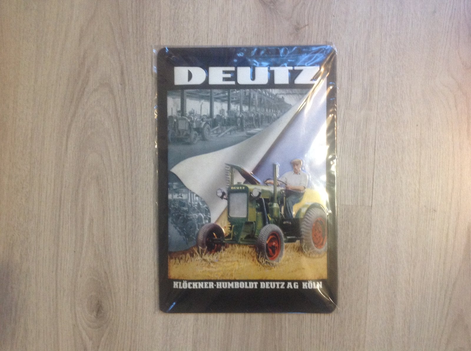 DEUTZ 3D blikken reclame bord (geen emaille) NIEUW, Ophalen of Verzenden, Nieuw, Reclamebord