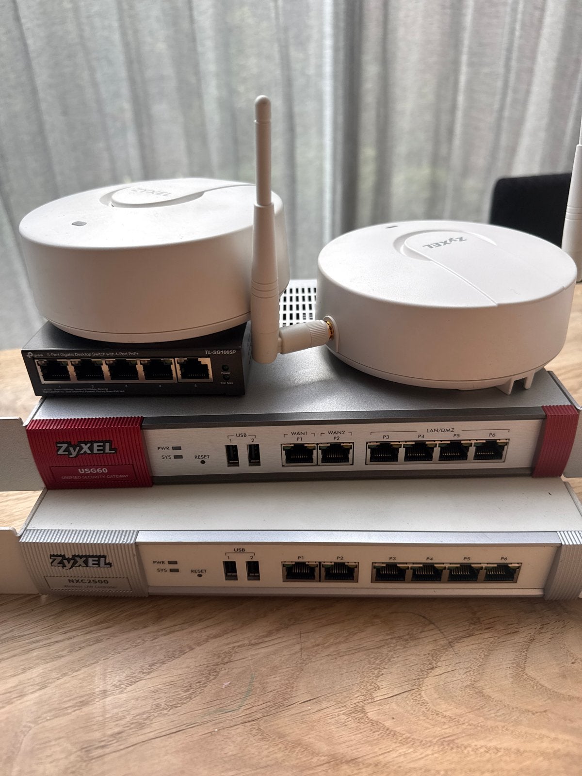 Zyxel Firewall, Wifi Controller, AP's & Netgear POE Switch, Ophalen, Gebruikt