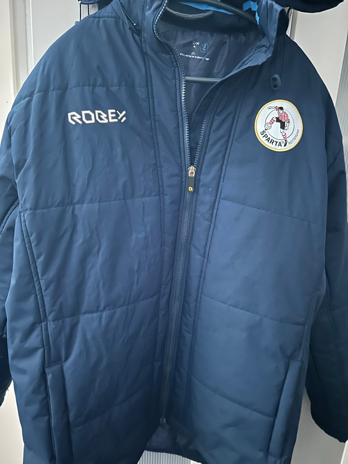 Robey Sparta Rotterdam winterjas heren - Maat M L, Kleding | Heren, Ophalen of Verzenden, Gedragen, Maat 52/54 (L), Blauw