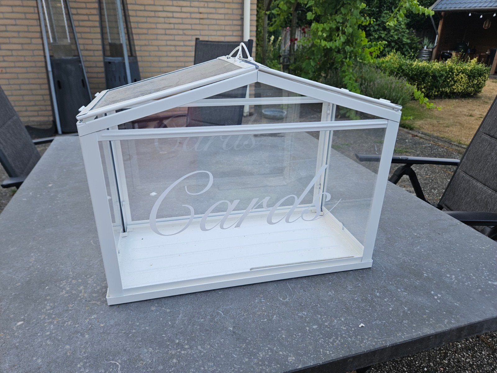 Witte kaartenbox voor feestjes en evenementen, Ophalen, Zo goed als nieuw, Versiering, Geboorte of Huwelijk